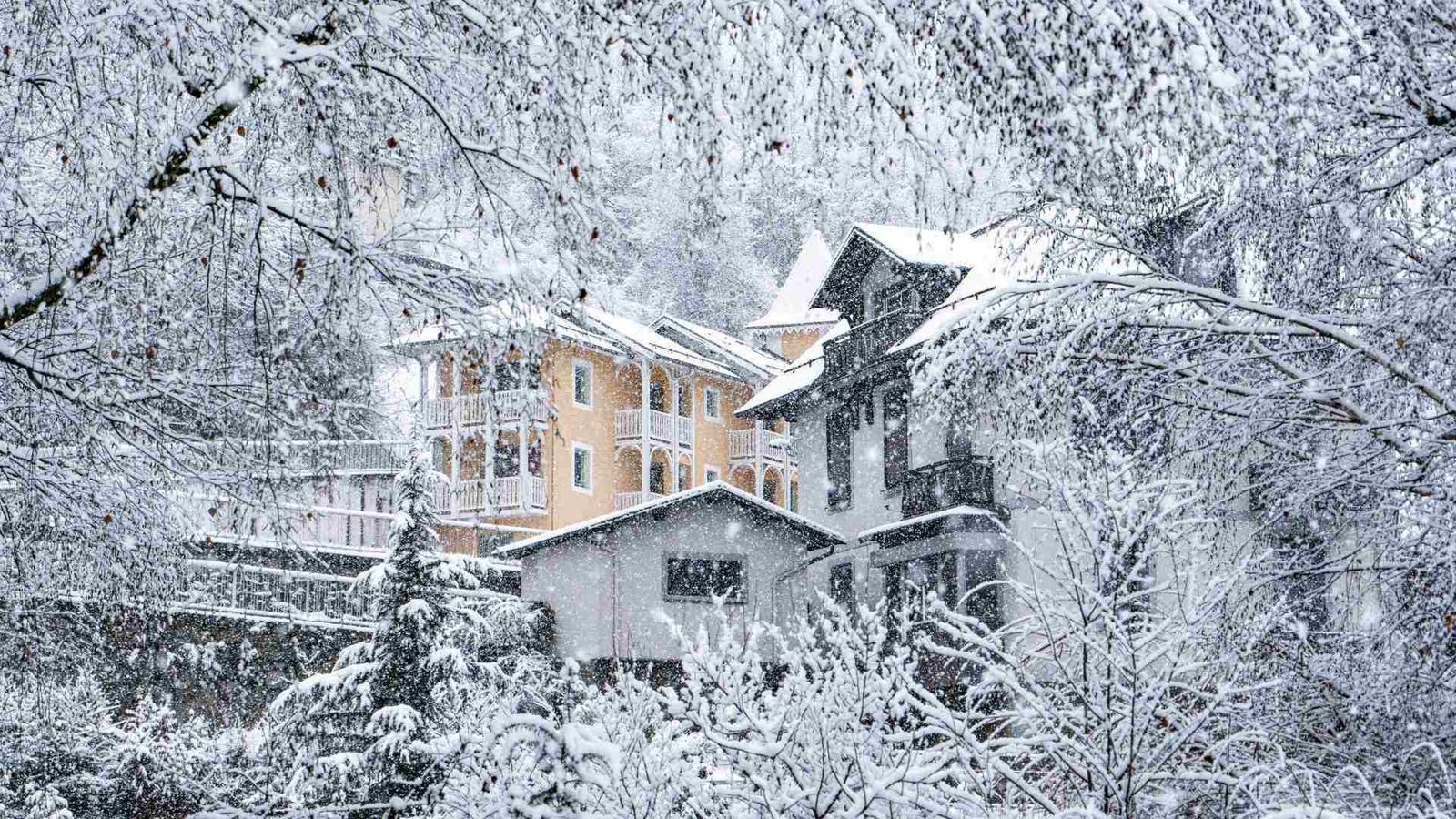 Brides-les-Bains bajo la nieve