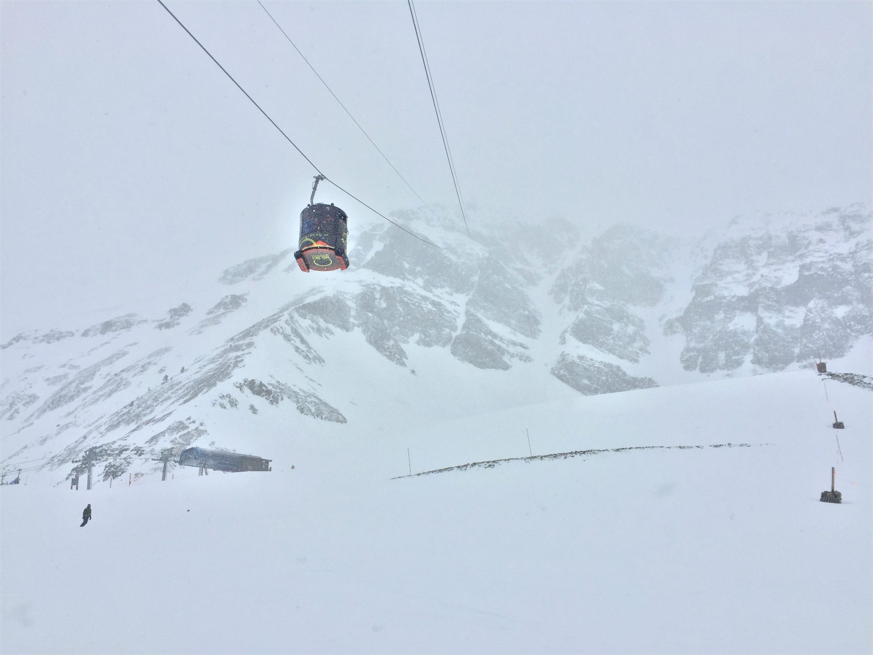 Lone Peak Tram subiendo a la cumbre